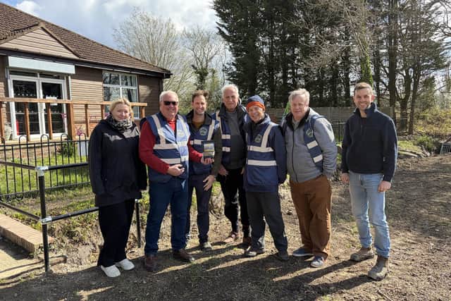 From left: Anna Branas (Parish Council Executive Officer), Simon Leighton (Parish Councillor), Edward McLennan Murray (Parish Councillor), Terry Oliver  (Parish Council Chair), Chris Robertson  (Parish Councillor), Paul Knapp (Parish Councillor), Sam Hazell  (Parish Councillor and Project lead)