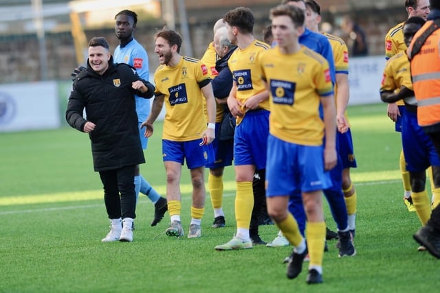Action, celebration and crowd pictures from Lancing v Littlehampton Town at Culver Road