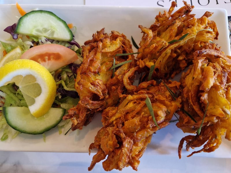 Onion bhaji starter at Shafiques