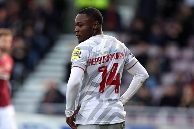 One of Crawley Town's best chances in their defeat at Stockport County fell to Rushian Hepburn-Murphy. Picture by Pete Norton/Getty Images
