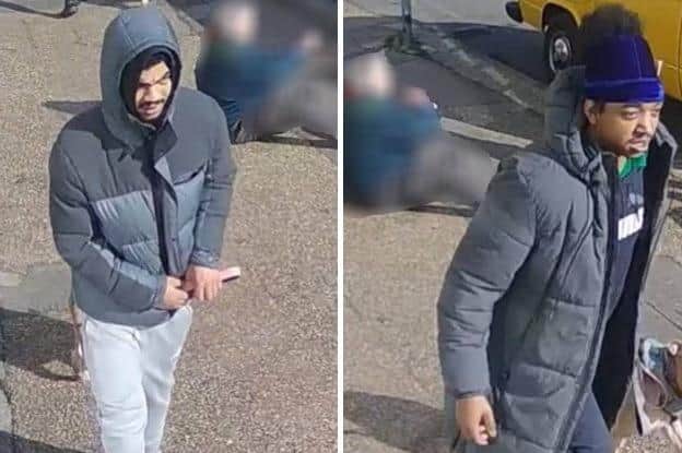 Police have released an image of two men they would like to speak to after a dog attack in Lancing. Photo: Sussex Police
