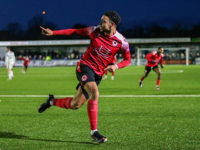 Action from Eastbourne Borough's 2-1 Boxing Day win at Havant and Waterlooville in National League South