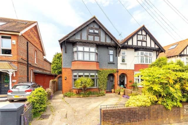 Offers over £850,000 are invited for this five-bedroom, semi-detached house in Heene Road, Worthing, which comes to the market with Michael Jones Estate Agents chain free
