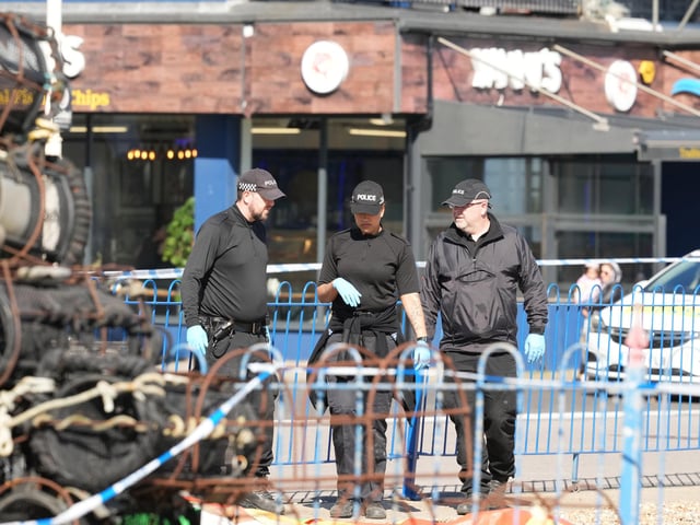 Police at the scene in Bognor Regis. Picture: Sussex News and Pictures