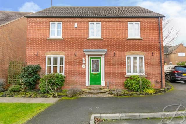Sitting proud on a corner plot at Spindle Court, Mansfield is this four-bedroom, detached house, which is on the market with estate agents BuckleyBrown for £290,000-plus.