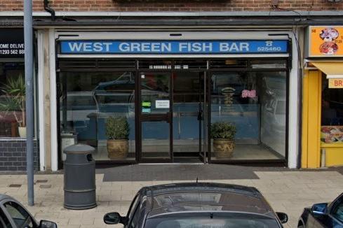 West Green Fish Bar has a rating of 4.9/5 from 24 Google reviews
