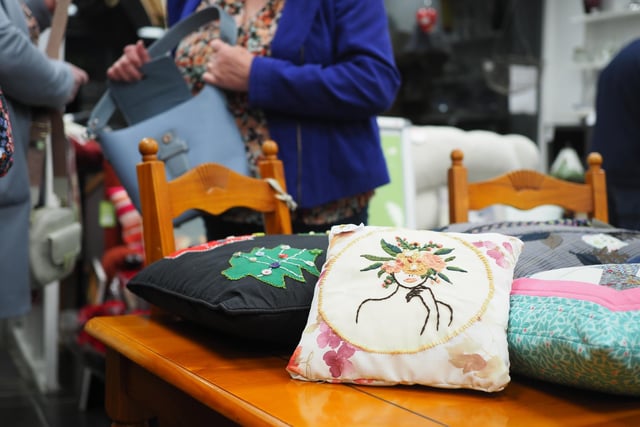 The cushion competition was held at St Peter and St James Hospice shop in South Road, Haywards Heath, on October 1