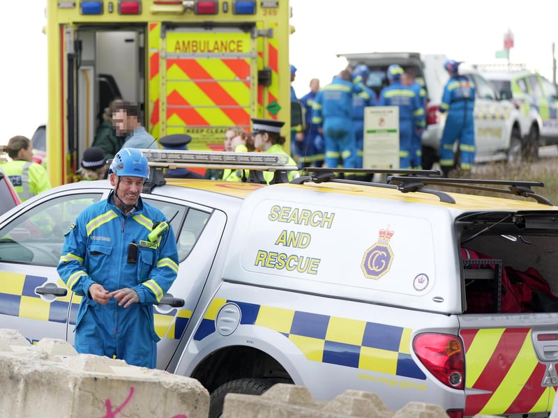 There was a heavy police presence at Hove seafront on Tuesday evening, September 3
