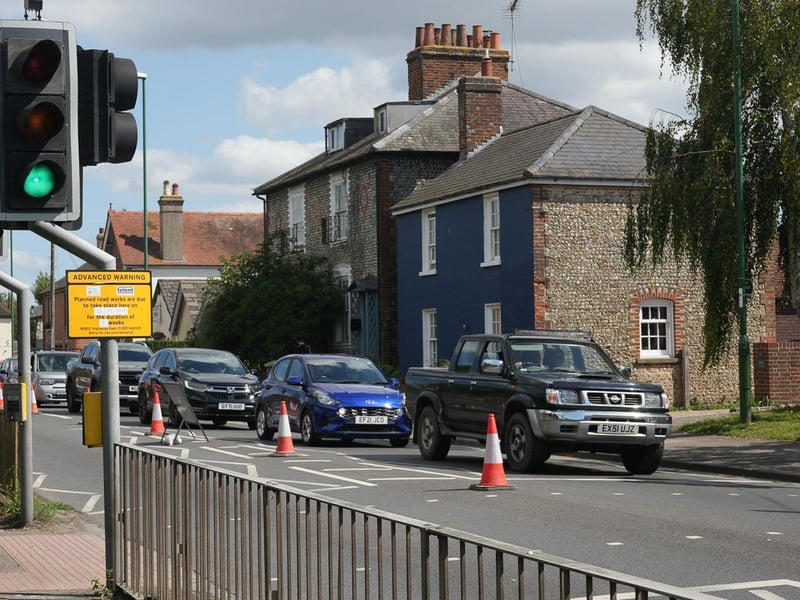 West Sussex Road closed for eight weeks to repair wall that supports River Lavant
