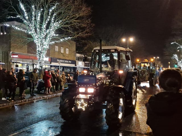 The Arundel Illuminated Tractor Run 2025 in Rustington, which it was visiting for the first time