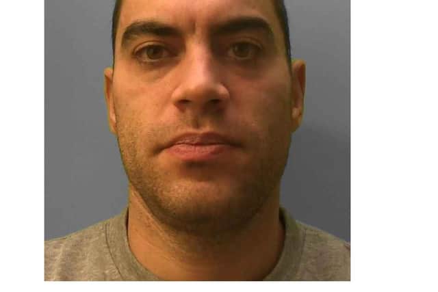 'Thug’ Levant Hassan, 36, of Percival Terrace, has been sentenced to 18 months’ imprisonment for the ‘unprovoked attacks’, which took place at Asda at Brighton Marina. Photo: Sussex Police