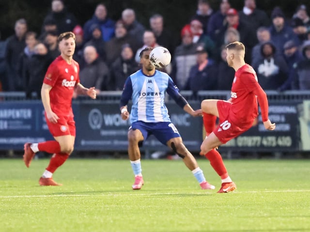 Action from Worthing's win over Torquay United in National South
