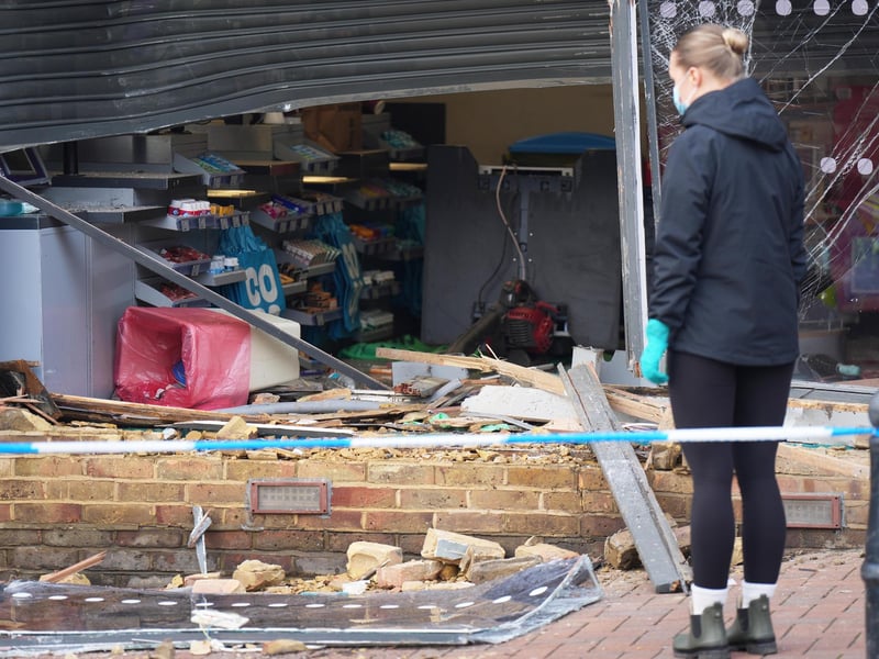 The damaged front of the Co-op in Lindfield. Photo: Eddie Mitchell
