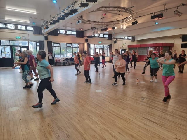 Zumba and BollyX dance fitness instructors joined forces for a two-hour Dance for Dinners fundraising event supporting The Trussell Trust's foodbanks in Worthing, Shoreham and Littlehampton at Christmas