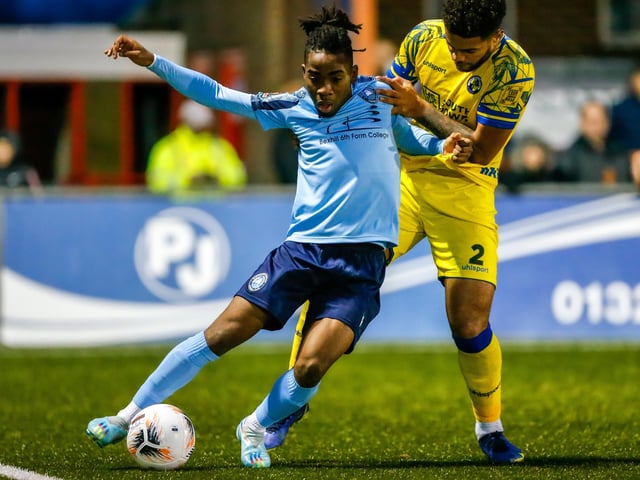 Action from Eastbourne Borough's 3-1 defeat at home to Havant and Waterlooville in National League South