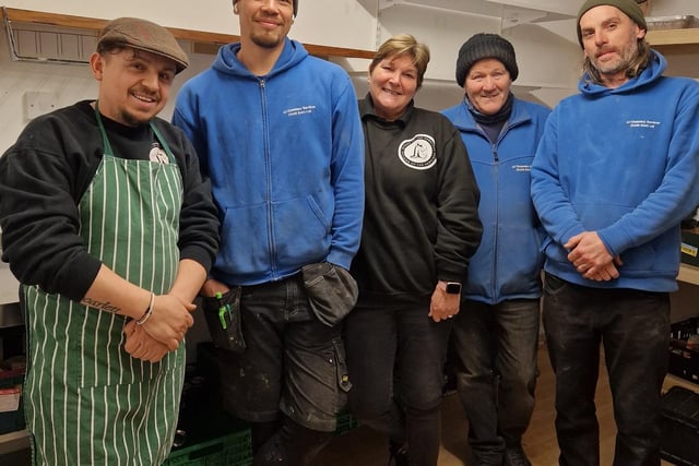 The JJ Carpentry Services team with Bez and Trudy from Warming Up The Homeless