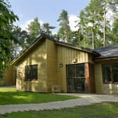 Exterior views of Woodland Lodges at Woburn Forest's Center Parcs