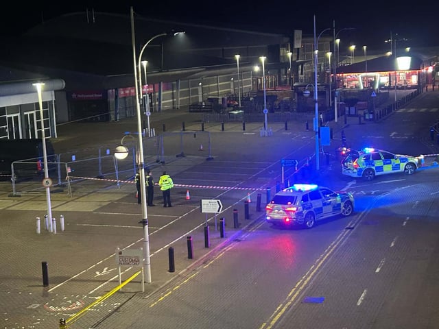 Police at the scene of the incident. Picture: Eddie Mitchell