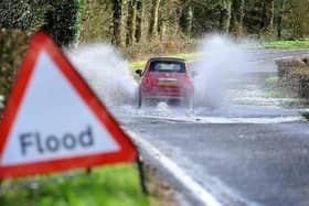 Flood warnings have been issued for villages across East Sussex following heavy rain and strong winds in the area.