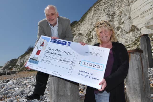 David Tutt, Leader of Eastbourne Council, with former Eastbourne Herald reporter Annemarie Field