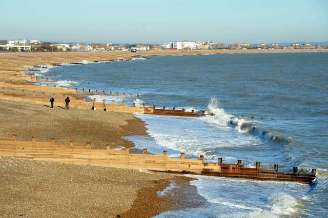 A 2012 picture taken of Langney Point - where the wastewater discharge was recorded. Photo: Stephen Curtis