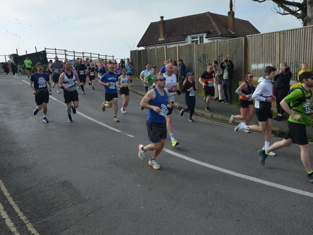 Action in the 2026 Hastings Half Marathon