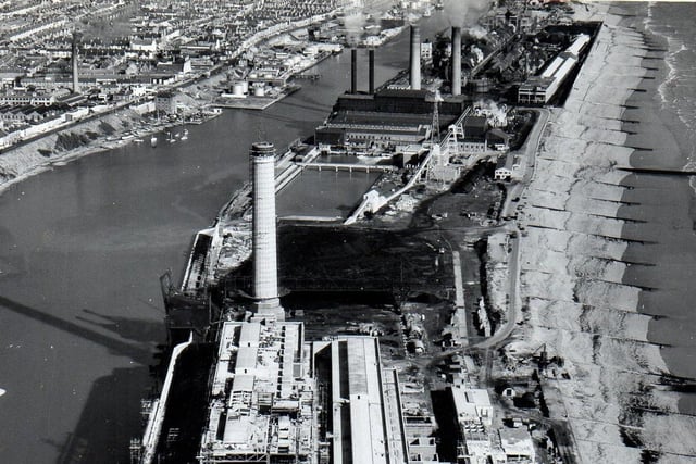 Brighton B under construction with Brighton A in the background in October 1951