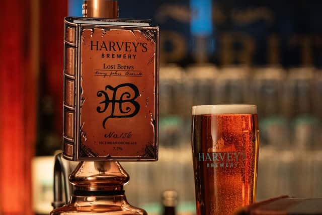 Lost Brew No.156, a 7.7 per cent ABV Victorian Strong Ale. Photo: Harvey's Brewery