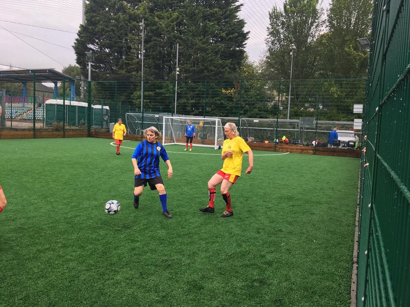 Women's walking football at the Withdean