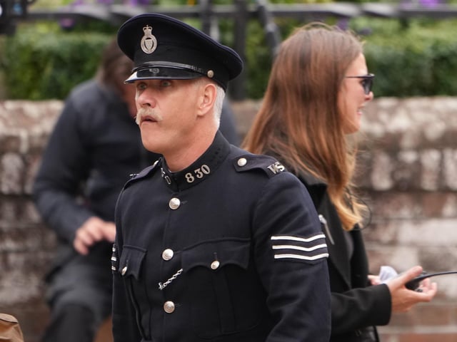 Filming continues in Arundel for Wicked Little Letters, starring Olivia Colman and Jessie Buckley. Photo: Eddie Mitchell