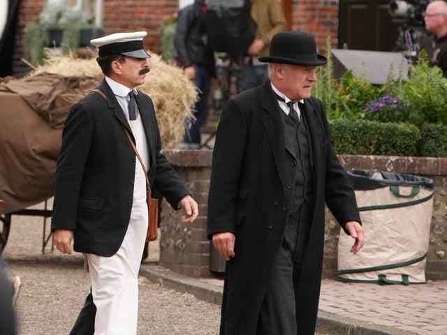 Filming continues in Arundel for Wicked Little Letters, starring Olivia Colman and Jessie Buckley. Photo: Eddie Mitchell