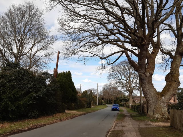 At the end of Woodpecker Lane, turn right into Nightingale Lane