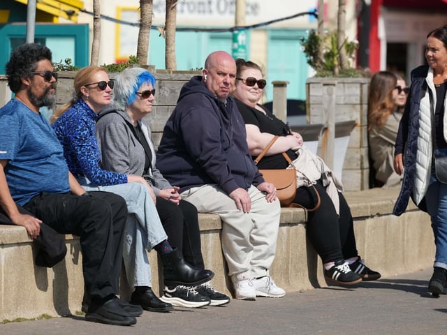 Beach-goers bask in bank holiday sun in Brighton