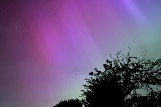 Dazzling display of Northern lights lit up East Sussex. This shot was taken near Eastbourne.