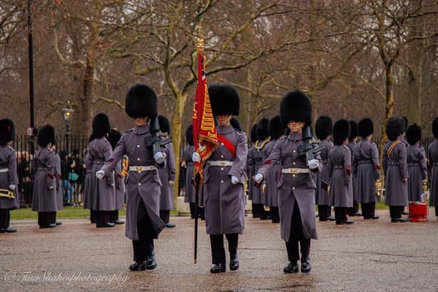 Musicians from Burgess Hill Marching Youth watched the Band of the Grenadier Guards at Buckingham Palace