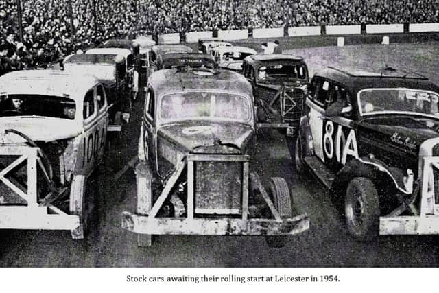 An early stock car line up at Leicester in 1954 | Picture courtesy of Dave Kipling