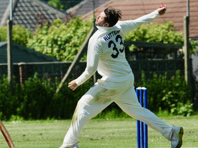 Action from Goring CC v Pagham CC in Division 3 West of the Sussex Cricket League