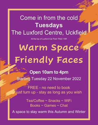 Uckfield's Tuesday Warm Space launched on 22nd November