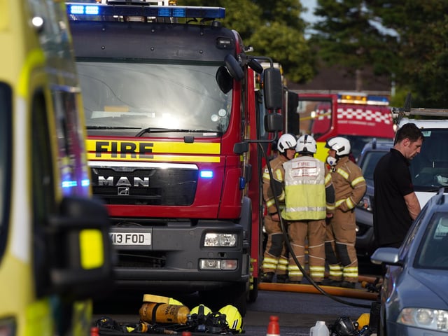 Firefighters at the scene. Picture: Sussex News and Pictures