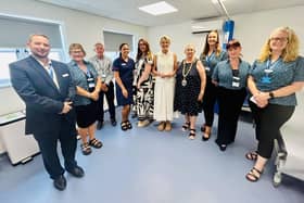 Staff and dignitaries at the clinical room opening day. Photo: contributed