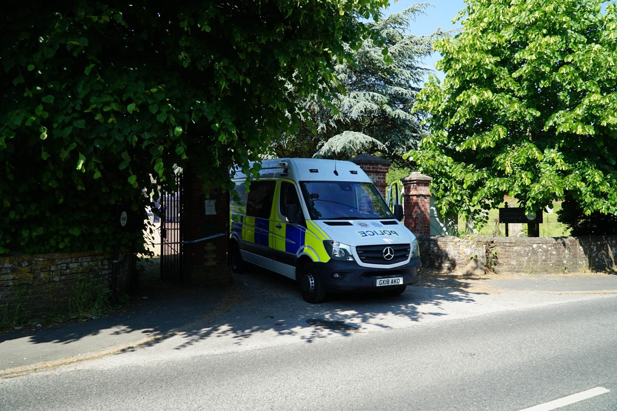 In photos: Sussex Police, tent and cordons at Newhaven Cemetery as area closed to public - Vimarsana News