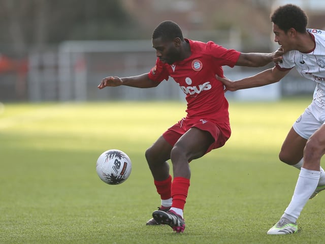 Action from Worthing's home loss to Taunton Town in National League South