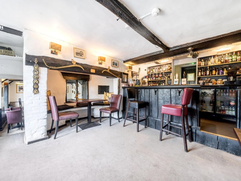 An interior shot of the 16th century White Hart pub in Pulborough