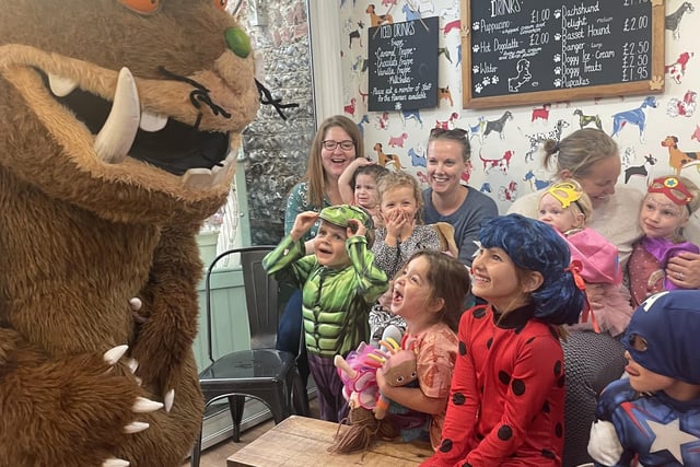 The children were wide eyed with surprise and pleasure when The Gruffalo arrived