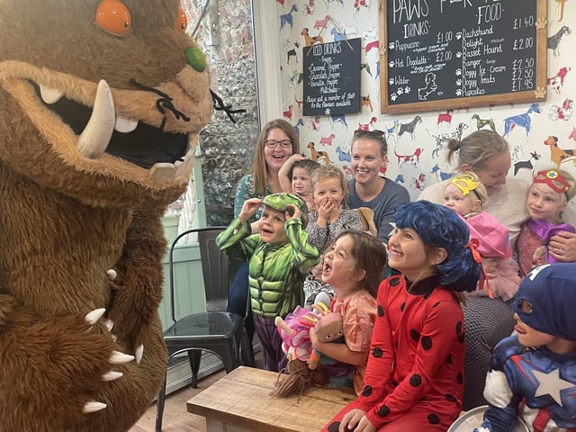 The children were wide eyed with surprise and pleasure when The Gruffalo arrived