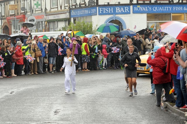 Crowds cheering in Bognor Regis