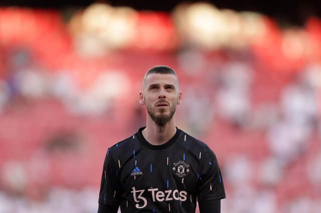 David de Gea had a nightmare against Sevilla but will most likely retain his place in the side against Brighton. (Photo by Gonzalo Arroyo Moreno/Getty Images)