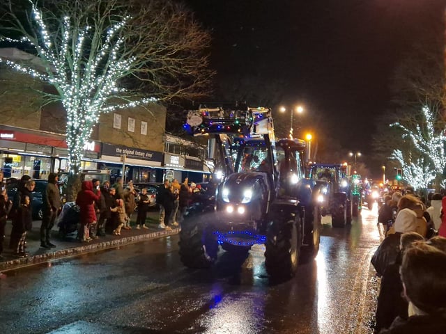 The Arundel Illuminated Tractor Run 2025 in Rustington, which it was visiting for the first time