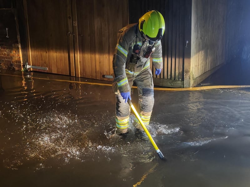A number of properties in Littlehampton were flooded on February 18. Emergency services attended the scene. Picture: Eddie Mitchell