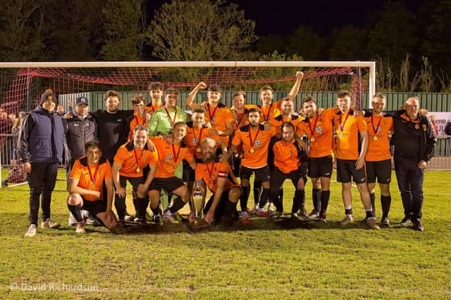 East Dean celebrate their victory | David Richardson